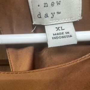 A New Day Chestnut Brown Blouse - XL
